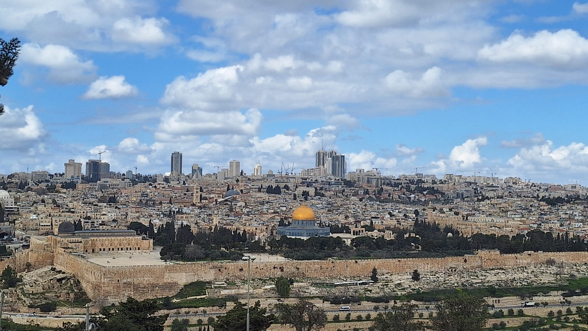 View from Seven Arches Hotel - Old City and Temple Mount